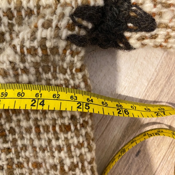 Vintage Hand-Crocheted Wool Jacket – Women’s L/XL – Brown, Structured & Unique - Picture 7 of 8